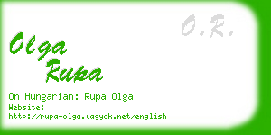 olga rupa business card